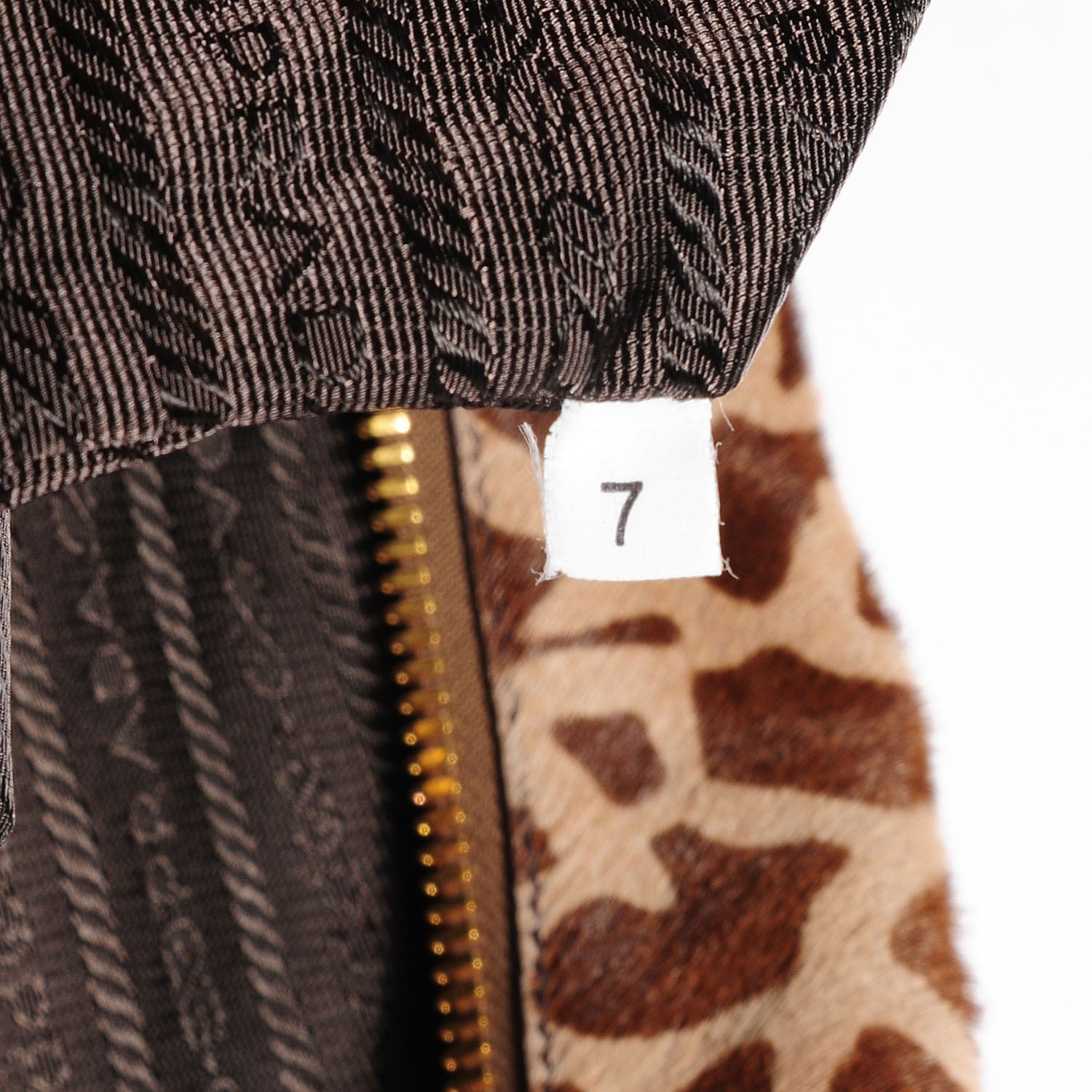 Prada Calf Hair Giraffe Print Tote Sabbia Moro 10 of 11