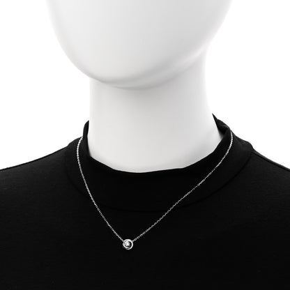 Cartier 18K White Gold Black Ceramic Diamond Small Trinity Pendant Necklace 2 of 6