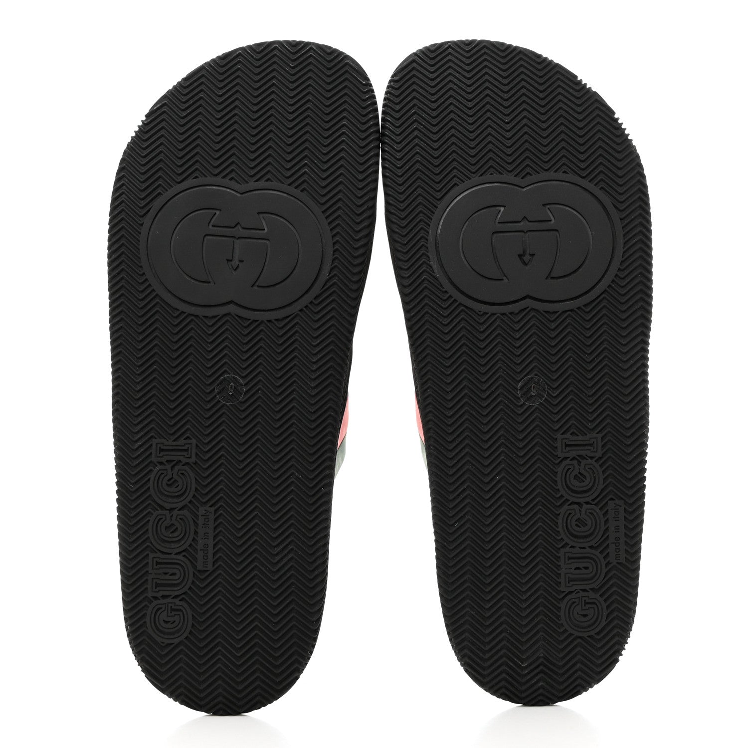 Gucci Rubber Web Mens Slide Sandals 9 Green Red 5 of 9