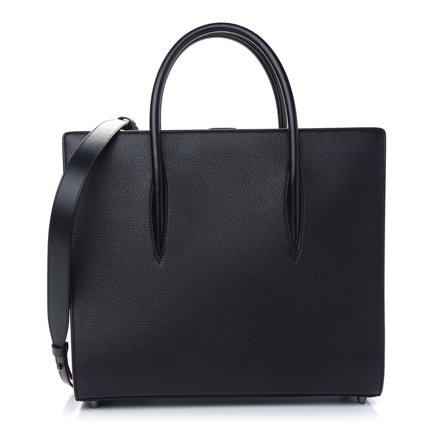 Calfskin Patent Spiked Large Paloma Black