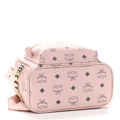 MCM Visetos Side Stud Mini Stark Backpack Pink 2 of 10