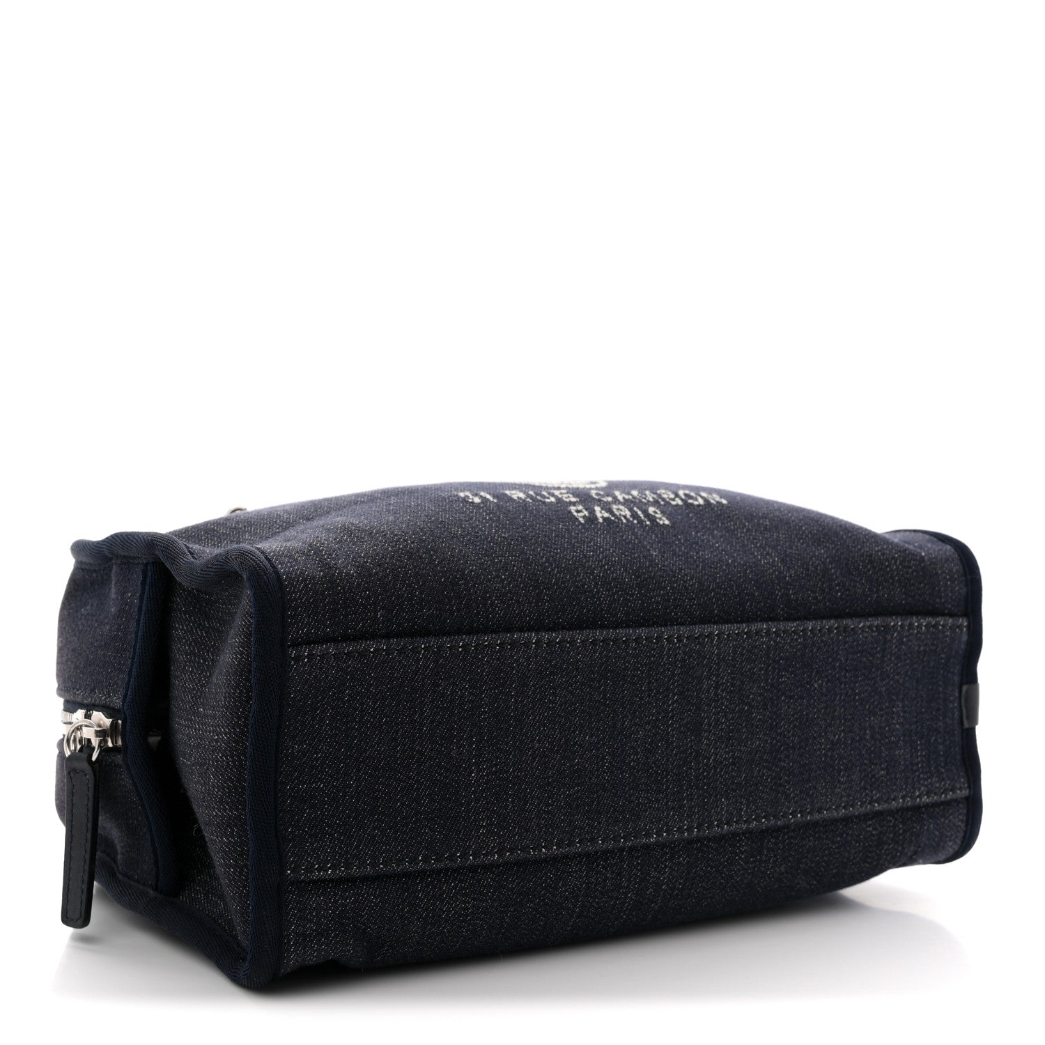 Chanel Denim Deauville Bowling Bag Blue 5 of 12