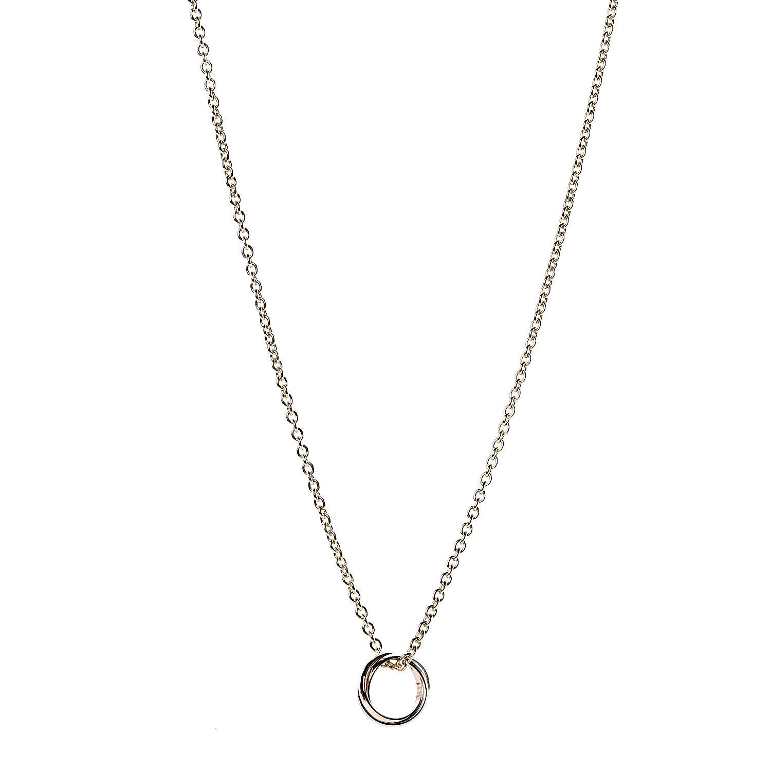 Cartier 18K Pink Yellow White Gold Baby Trinity Pendant Necklace 1 of 7