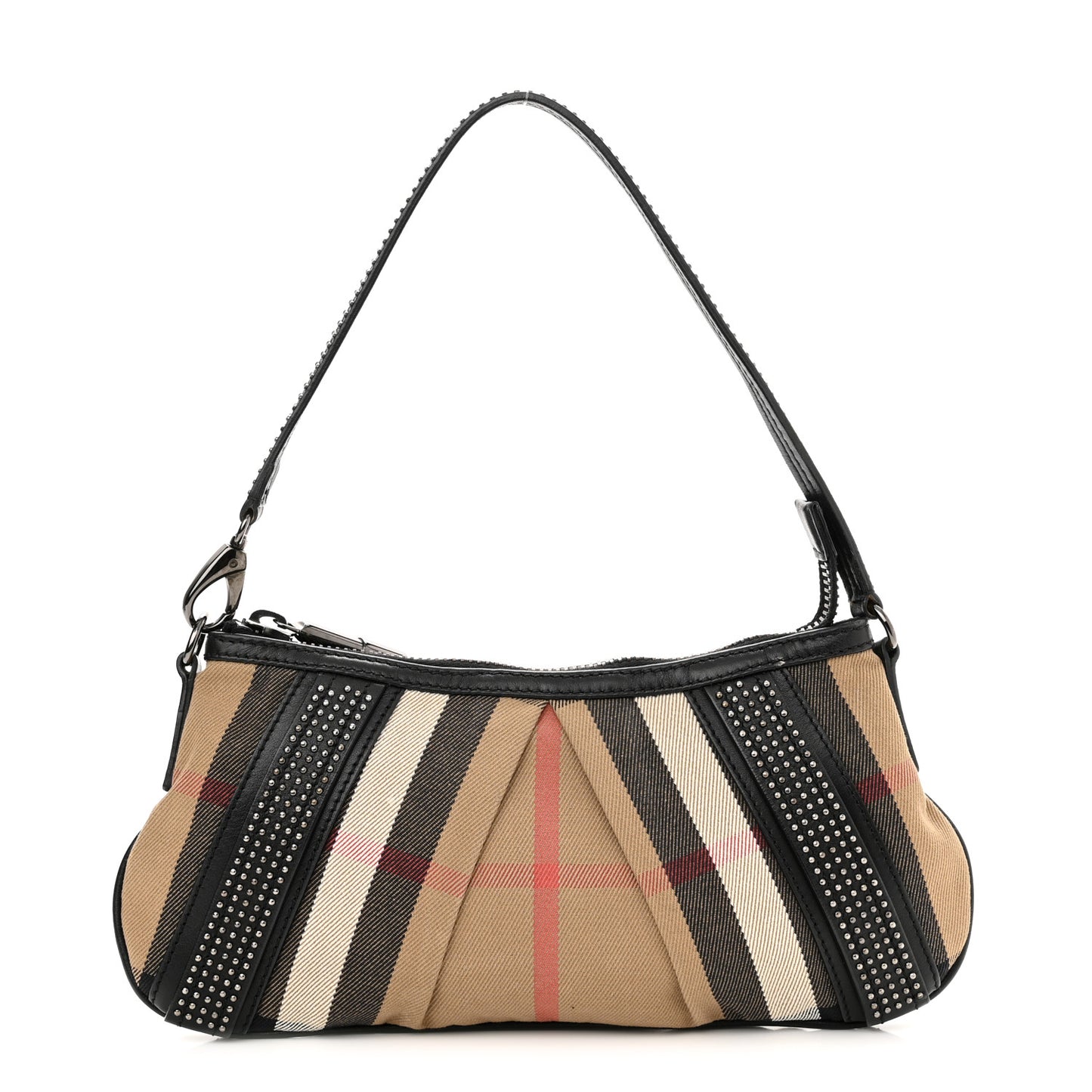 House Check Studded Pochette Black