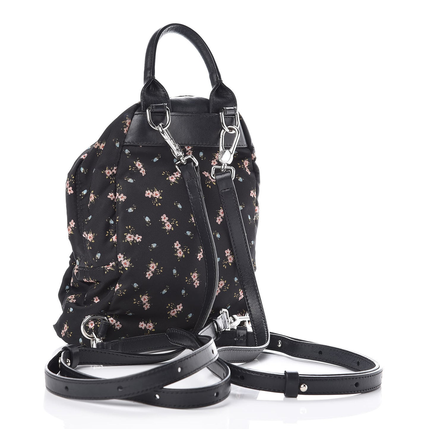 Tech Twill Nylon Hibiscus Print Nano Backpack Multicolor