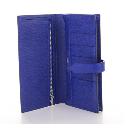 Hermes Epsom Bearn Gusset Wallet Bleu Electrique 5 of 7