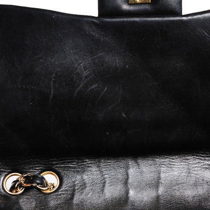 Chanel Lambskin Quilted Jumbo Single Flap Black 9 of 10
