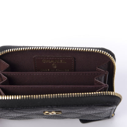 Chanel Caviar Quilted Zip Coin Purse Black 8 of 11