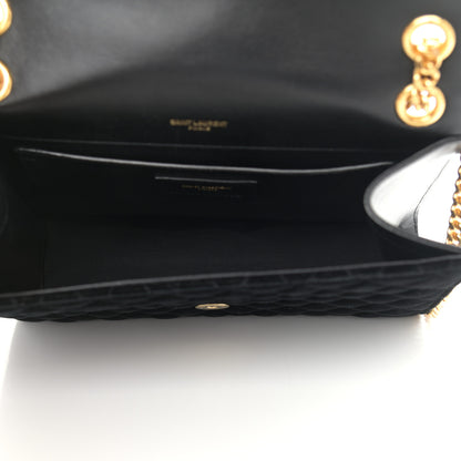 Saint Laurent Velvet Tri-Quilt Monogram Medium College Bag Black 5 of 14