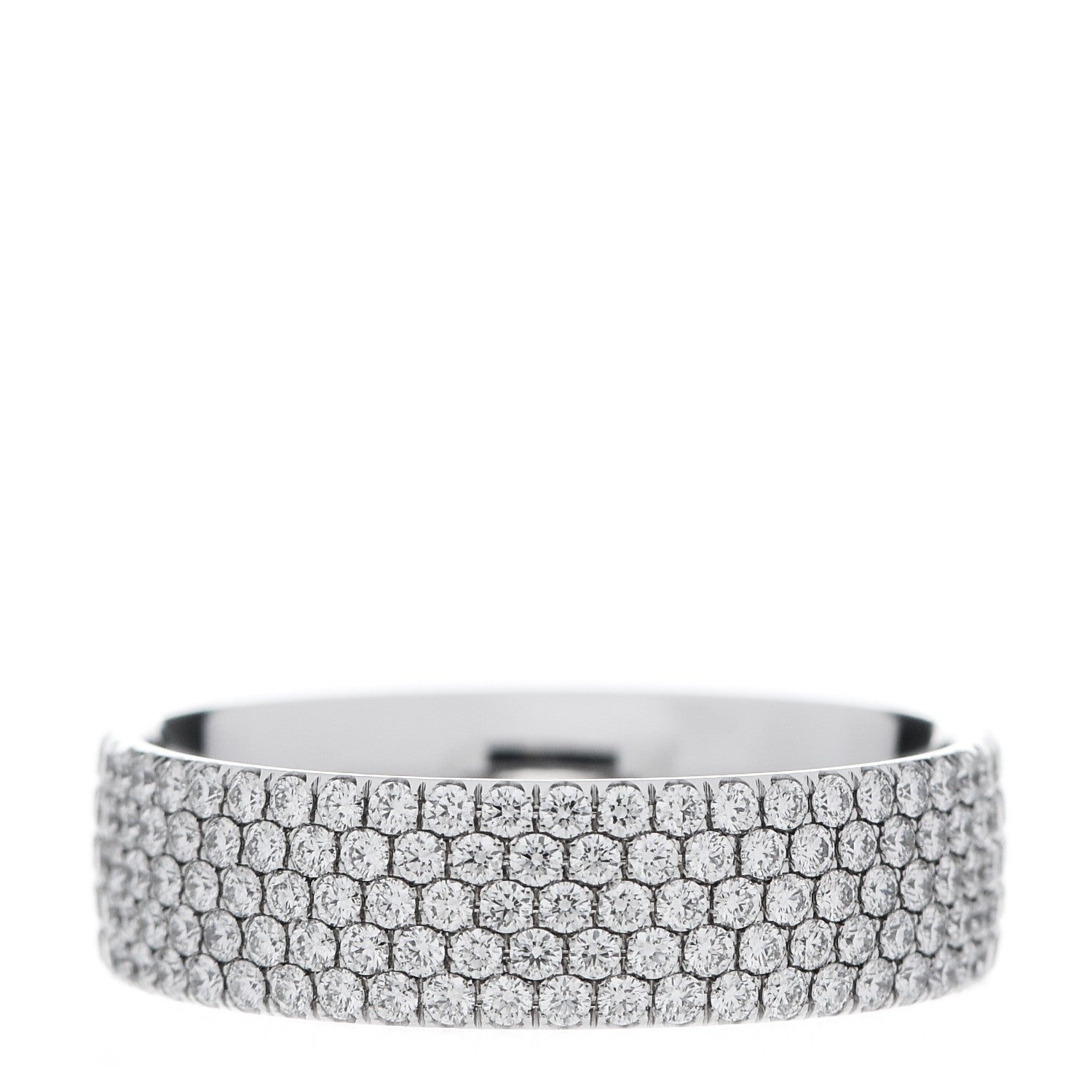 Tiffany 18K White Gold Diamond Metro Five-Row Ring 51 5.75 1 of 5