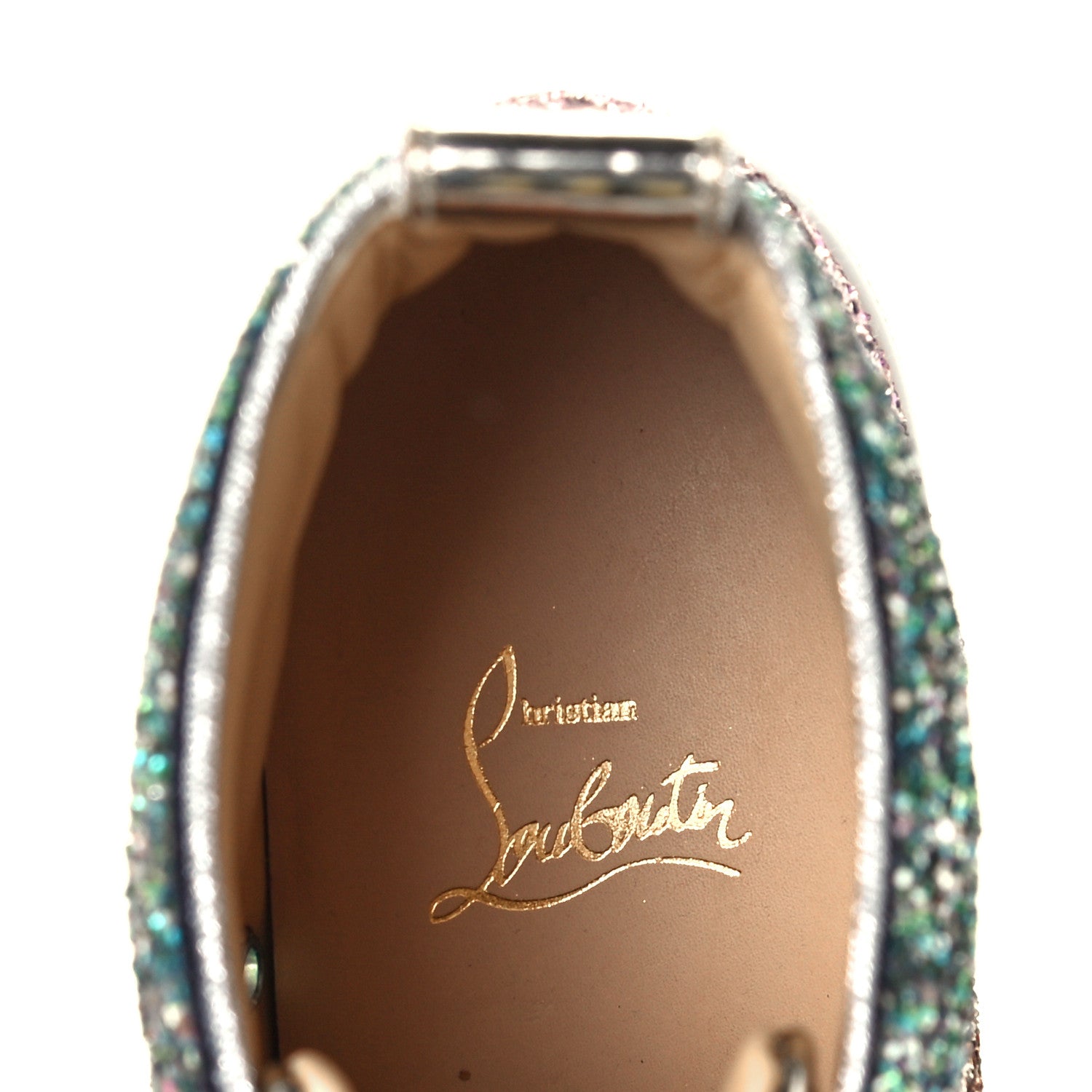 Christian Louboutin Bip Bip Glitter Womens Orlato Flat Sneakers 37 Multicolor 10 of 12