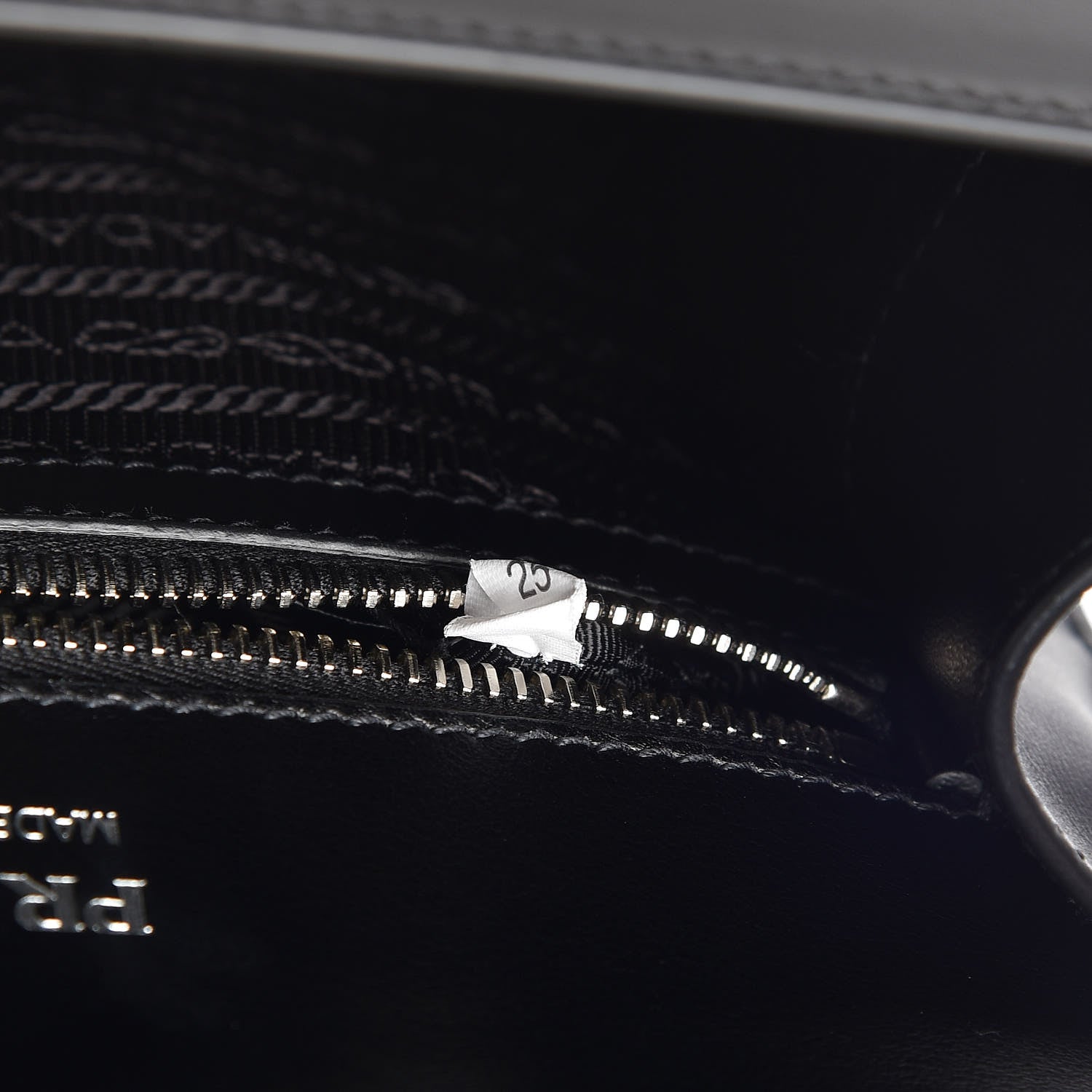 Prada City Calfskin Saffiano Studded Cahier Bag Black 7 of 9