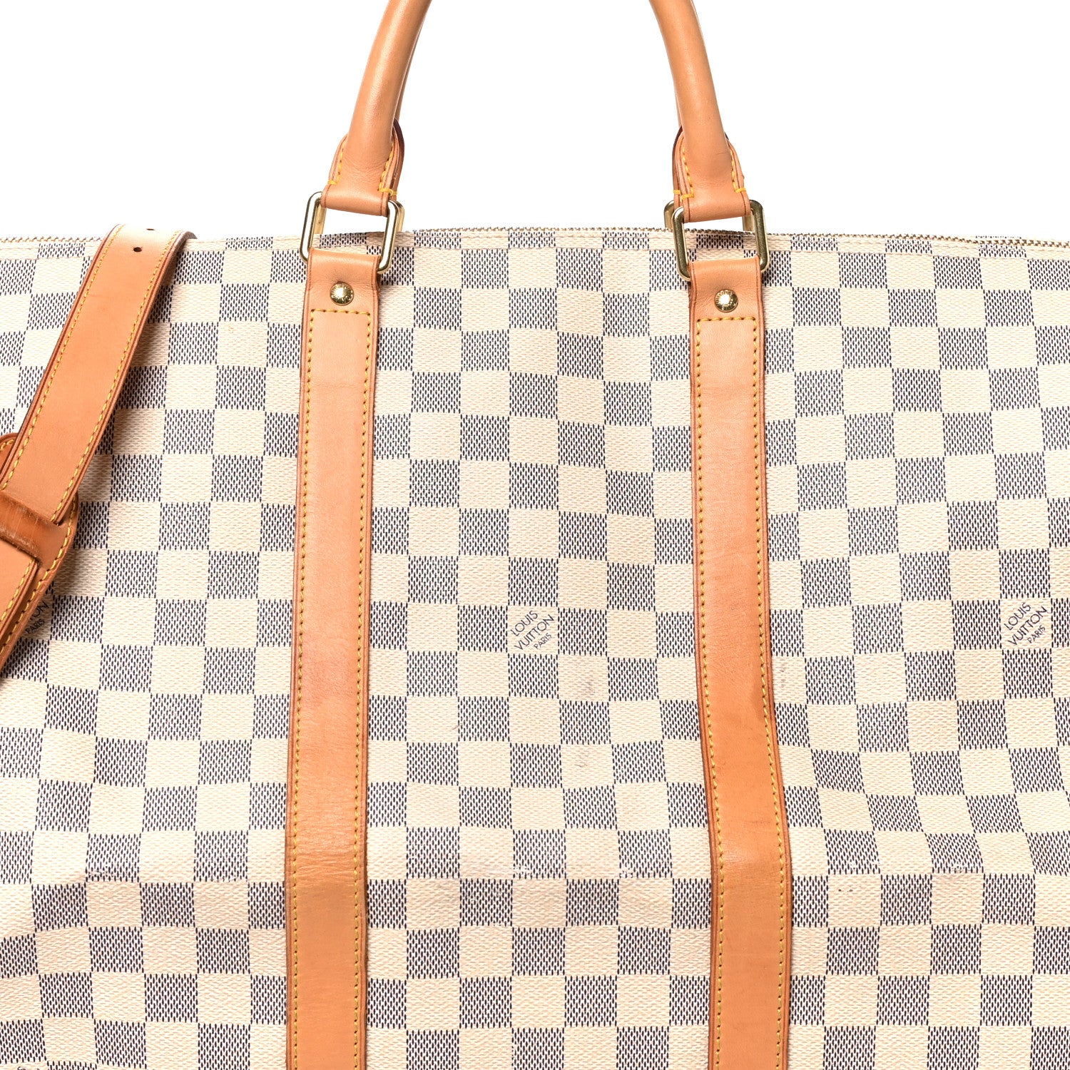 Louis Vuitton Damier Azur Keepall Bandouliere 55 7 of 9