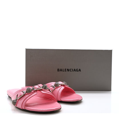Balenciaga Agneau Arena Cagole Flat Slide Sandals 36 Sweet Pink 10 of 10