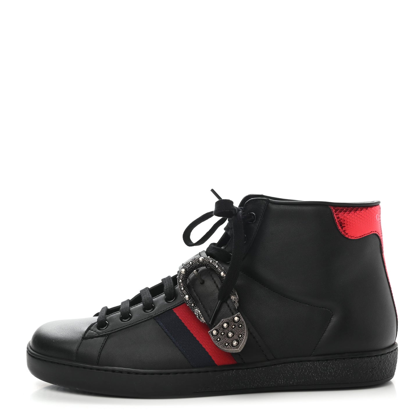 Calfskin Ayers Web Mens Dionysus High Top Sneakers 10 Black