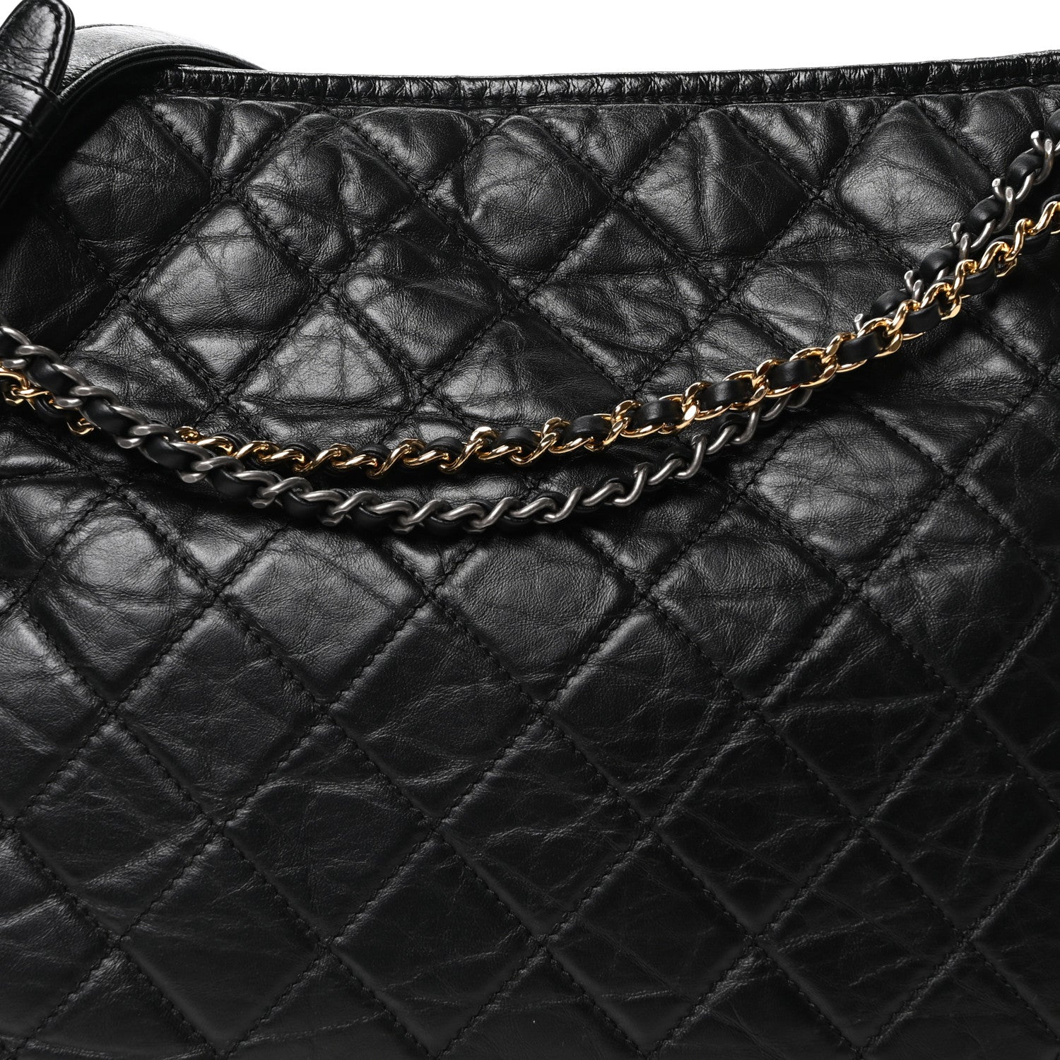 Chanel Aged Calfskin Quilted Maxi Gabrielle Hobo Black 8 of 10