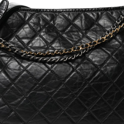 Chanel Aged Calfskin Quilted Maxi Gabrielle Hobo Black 8 of 10