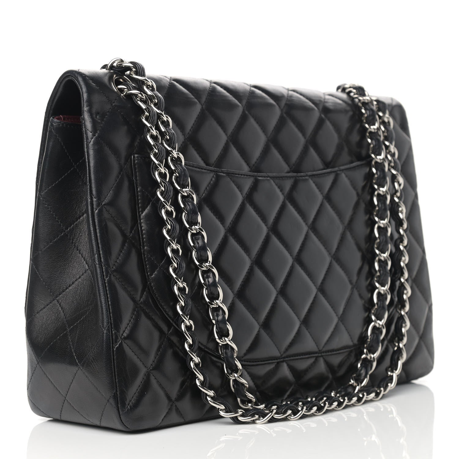 Chanel Lambskin Quilted Maxi Single Flap Black 3 of 22