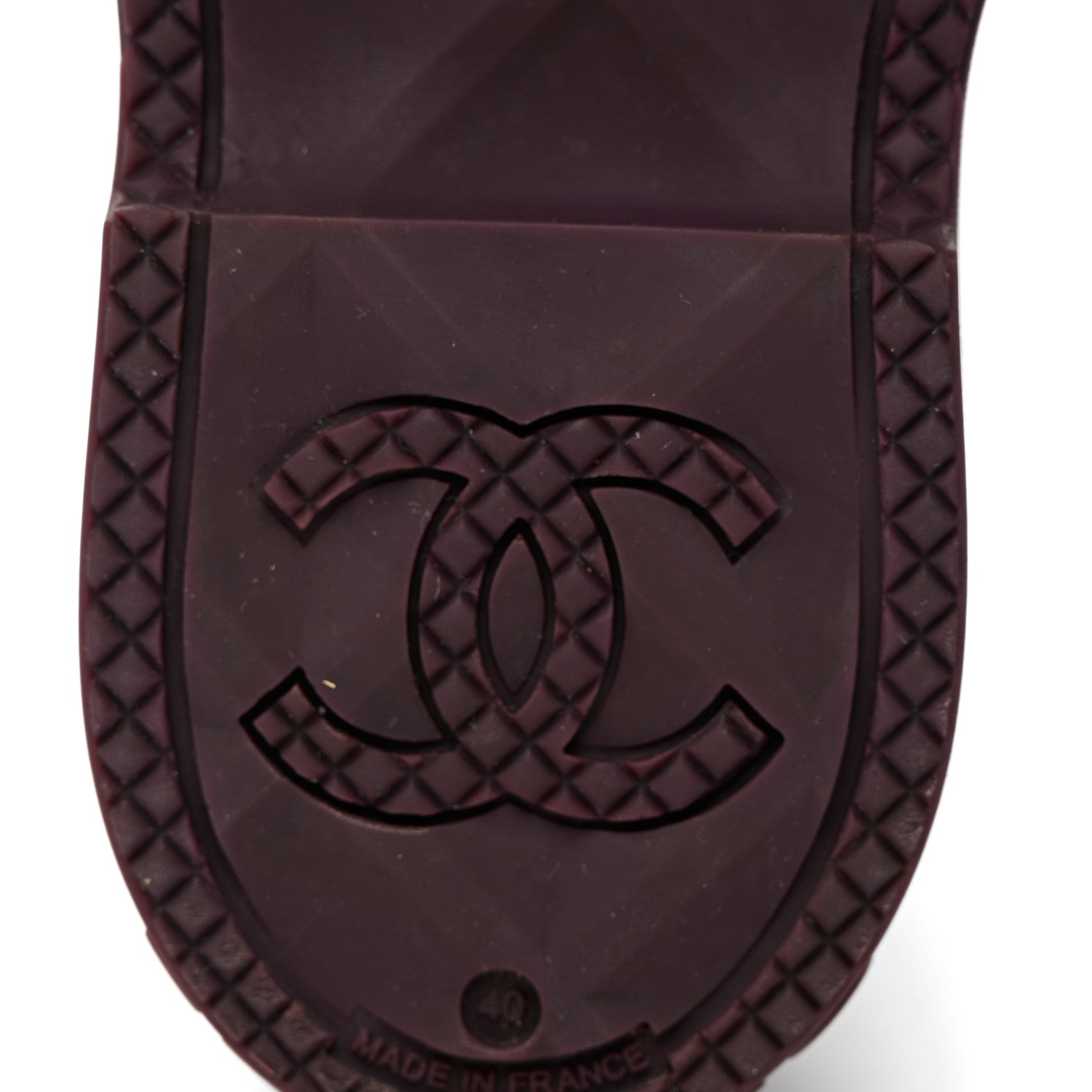 Chanel Caoutchouk CC High Boots 40 Dark Purple 6 of 7
