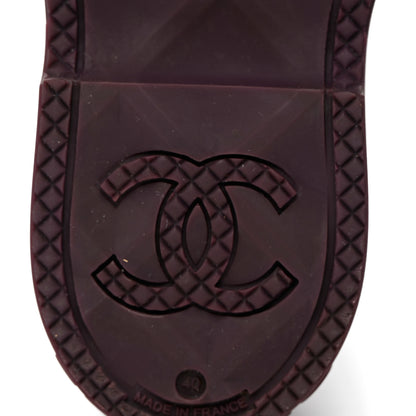 Chanel Caoutchouk CC High Boots 40 Dark Purple 6 of 7