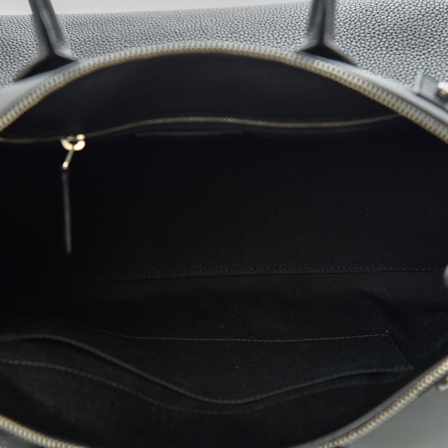 Grained Calfskin Small Supple Sac De Jour Duffle Black
