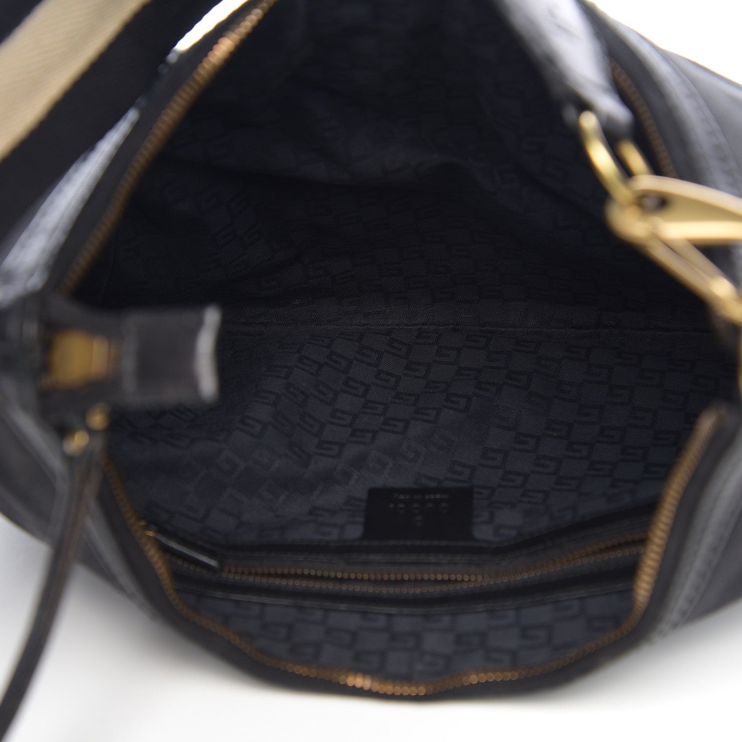 Gucci Canvas Web Hobo Black 4 of 9