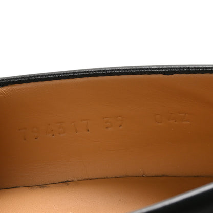 Gucci Kama Calfskin Horsebit Womens Wedge Platform Loafers 39 Black 7 of 10