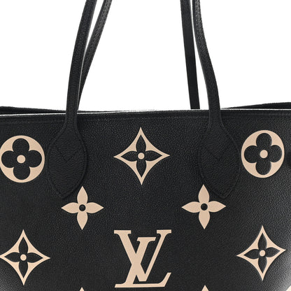Louis Vuitton Empreinte Monogram Giant Neverfull MM Black Beige 8 of 11