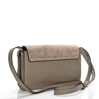 Chloe Suede Calfskin Small Faye Shoulder Bag Motty Grey 3 of 7