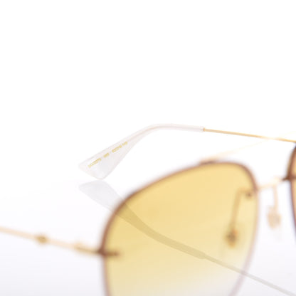 Gucci Metal Glitter Aviator Sunglasses G0227S Pink Gold 6 of 8