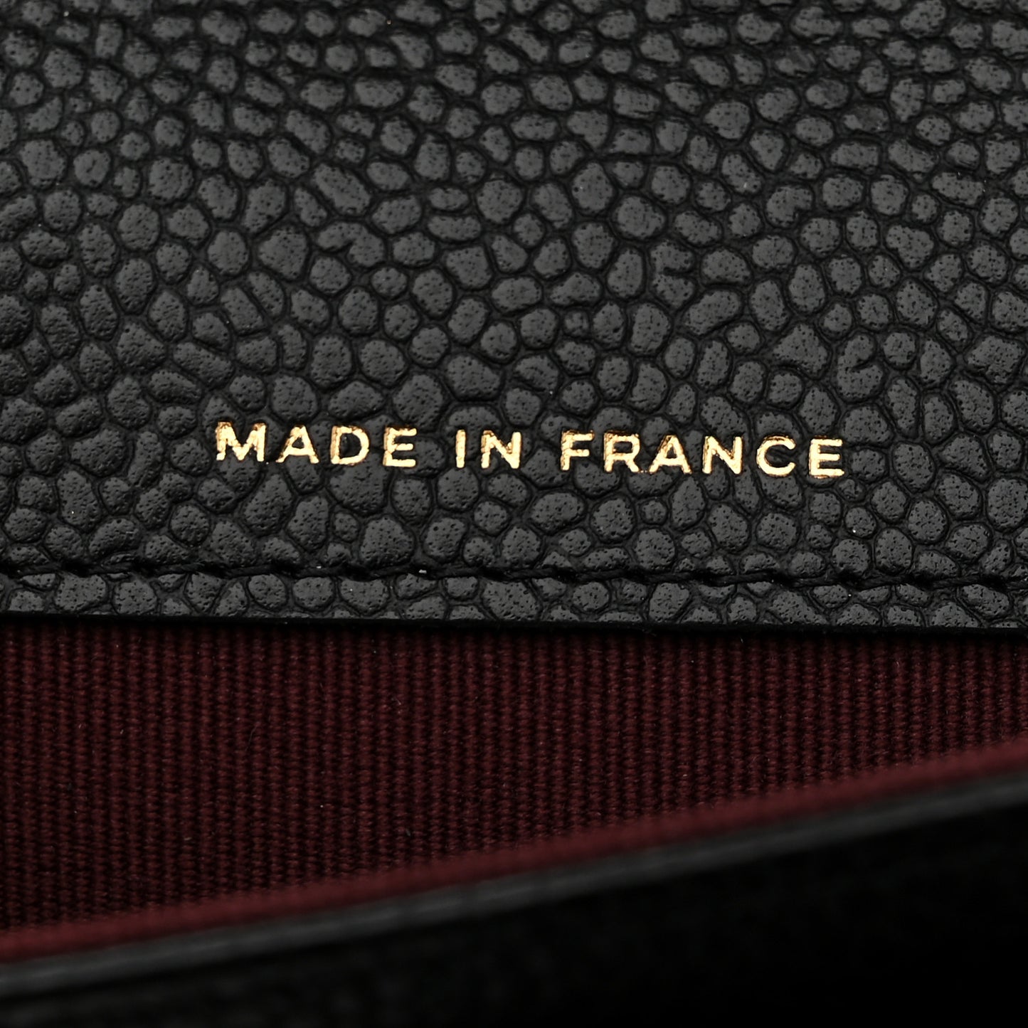 Caviar Quilted Flap Card Holder Wallet Black