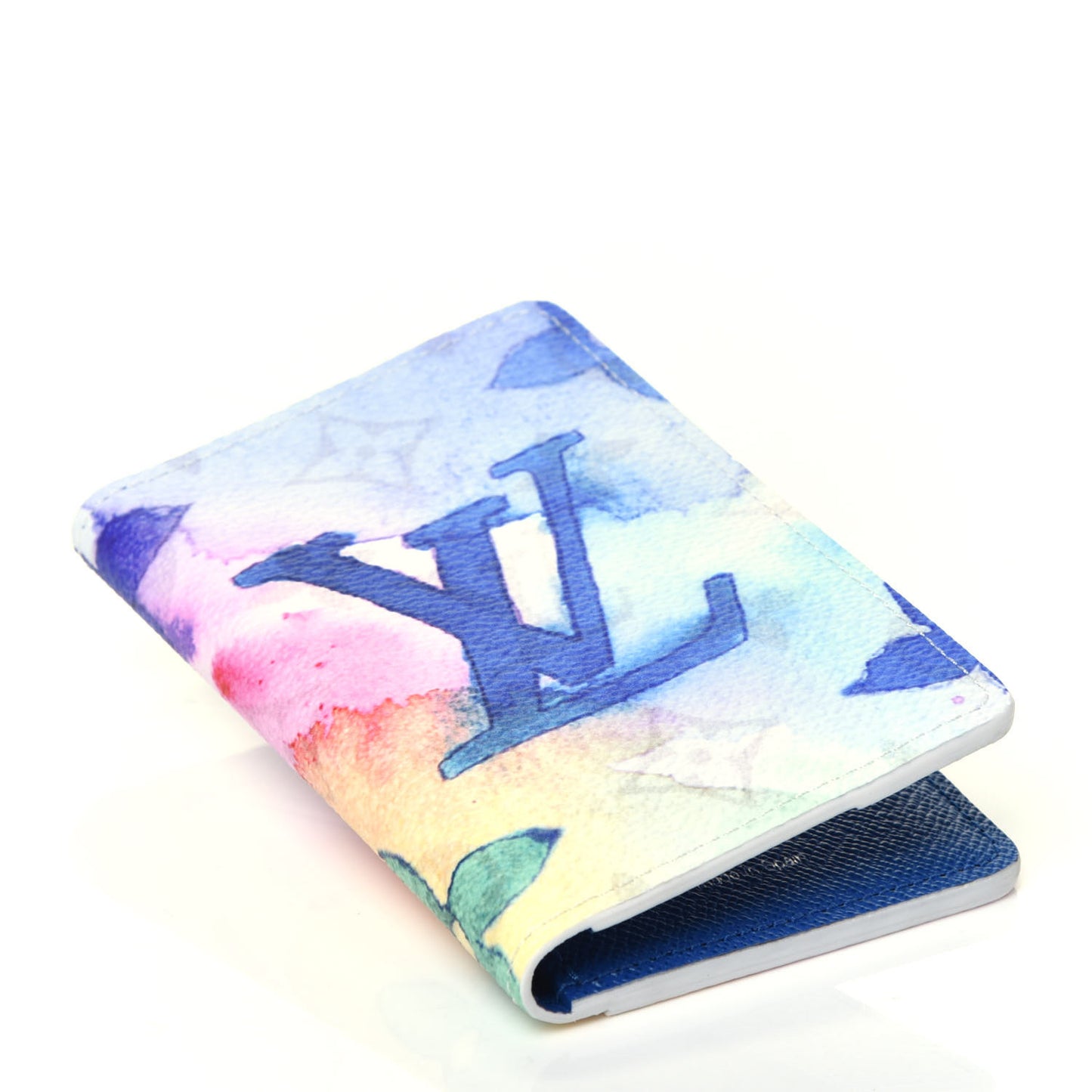 Monogram Watercolor Pocket Organizer NM Multicolor