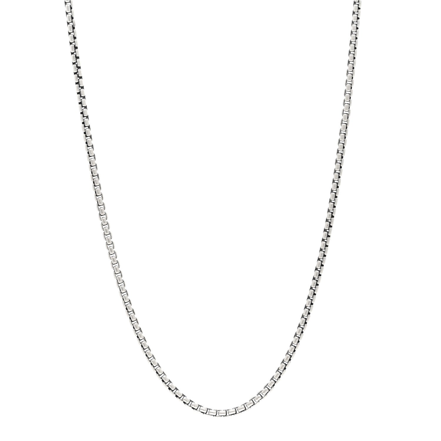 David Yurman Sterling Silver 14K Yellow Gold 2.7mm Small Box Chain Necklace 18" 1 of 4