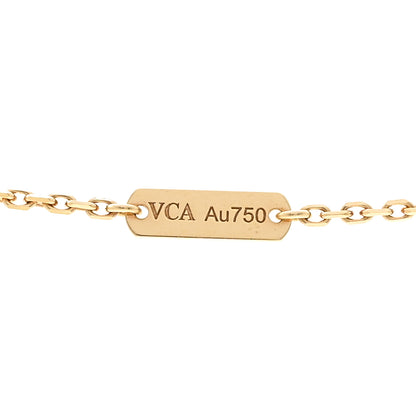 Van Cleef & Arpels 18K Yellow Gold Mother of Pearl Vintage Alhambra Pendant Necklace 5 of 6
