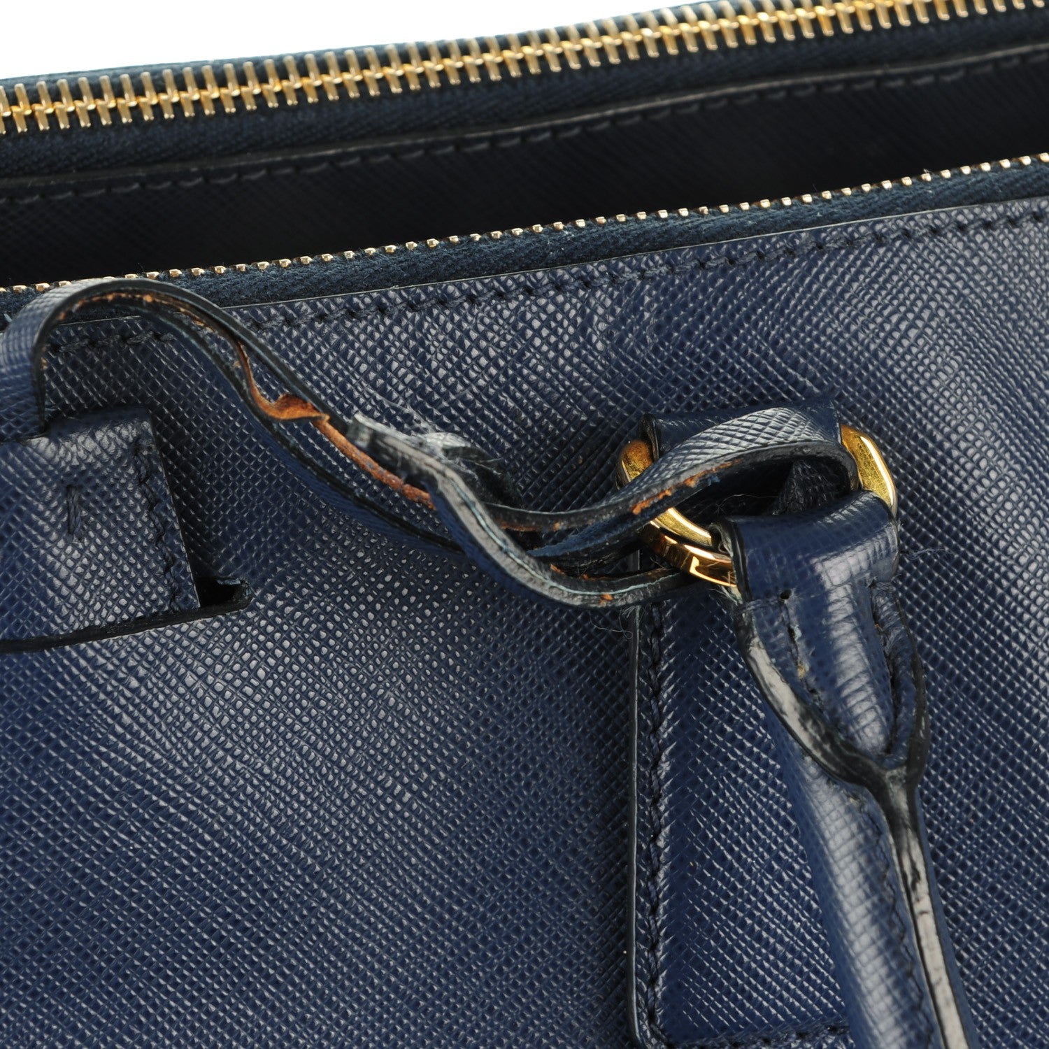 Prada Saffiano Lux Extra Large Galleria Double Zip Tote Bluette 9 of 13