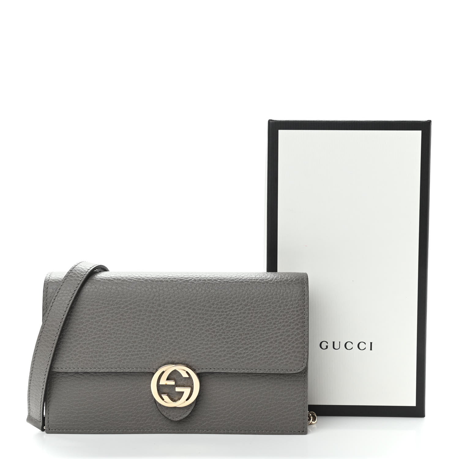 Gucci Dollar Calfskin Interlocking G Chain Wallet Loess 11 of 11
