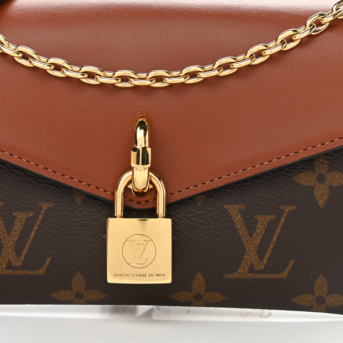Monogram Padlock On Strap Caramel