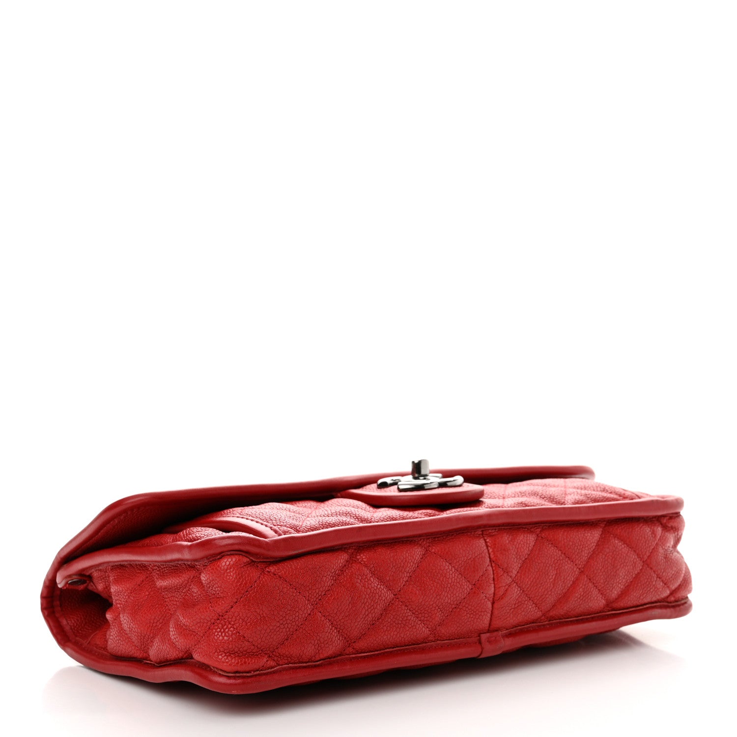 Chanel Caviar Quilted Large French Riviera Flap Red 4 of 12