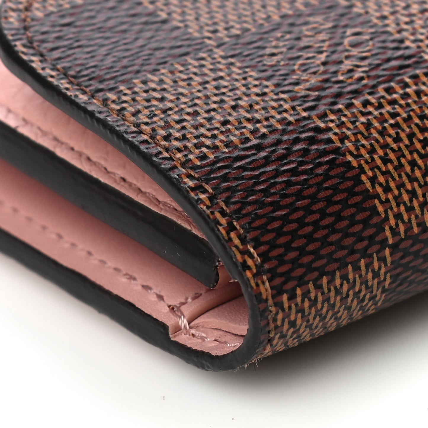 Damier Ebene Croisette Compact Wallet Magnolia