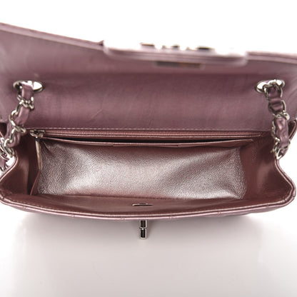 Chanel Metallic Calfskin Quilted Mini Rectangular Flap Pink 5 of 8