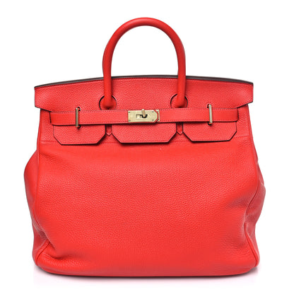 Hermes Togo HAC Birkin 40  Rouge Casaque 1 of 11
