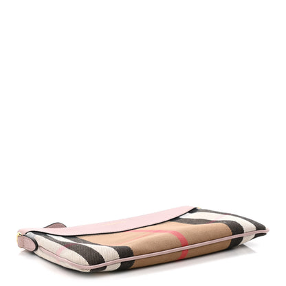 Burberry House Check Derby Peyton Crossbody Clutch Bag Pale Orchid 3 of 10