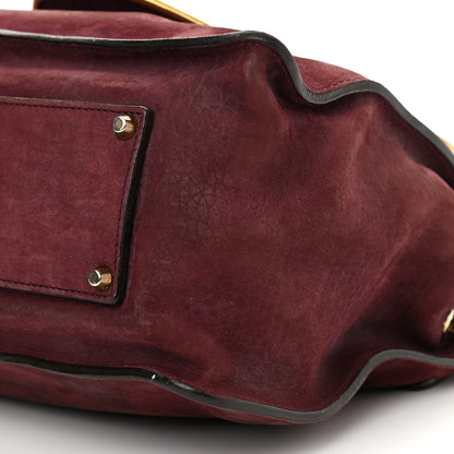 Chloe Nubuck Medium Sally Flap Bag Burgundy 14 of 14
