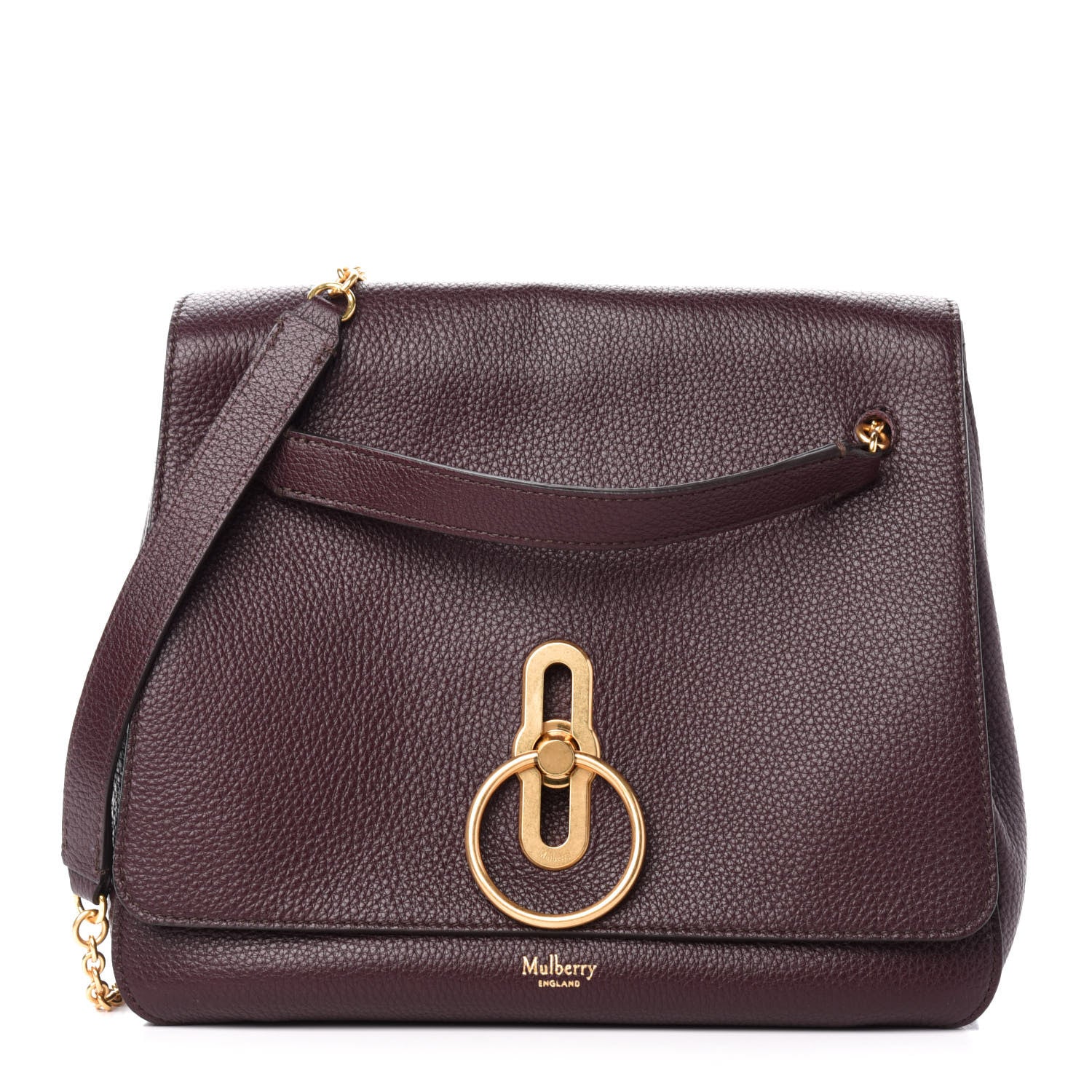 Mulberry Natural Grain Amberley Satchel Oxblood 1 of 9