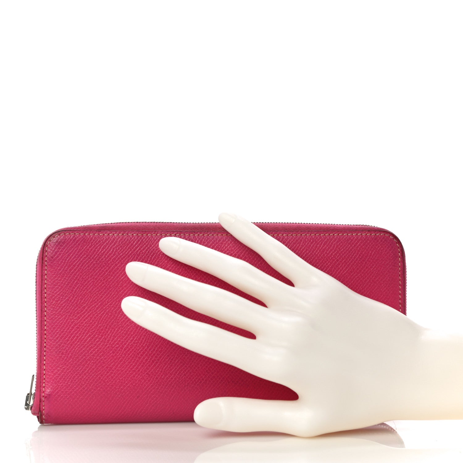Hermes Epsom Silk'in Wallet Rose Tyrien 2 of 17
