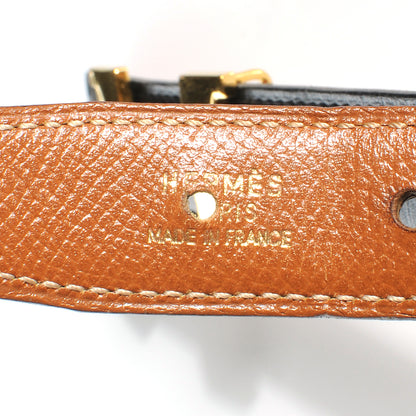 Hermes Box Courchevel Reversible Constance 24mm H Belt 65 Noir Gold 5 of 6