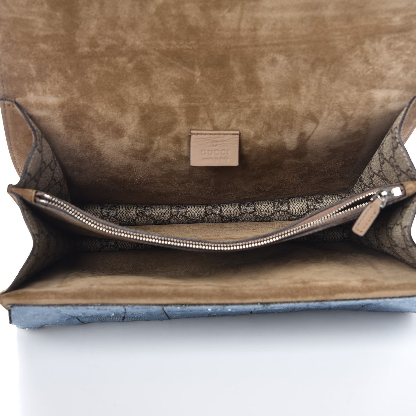 GG Supreme Monogram Lightning Embroidered Medium Dionysus Shoulder Bag Beige