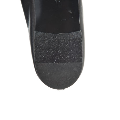 Chanel Lambskin Patent Calfskin Cap Toe Ballerina Flats 40 Black 10 of 15