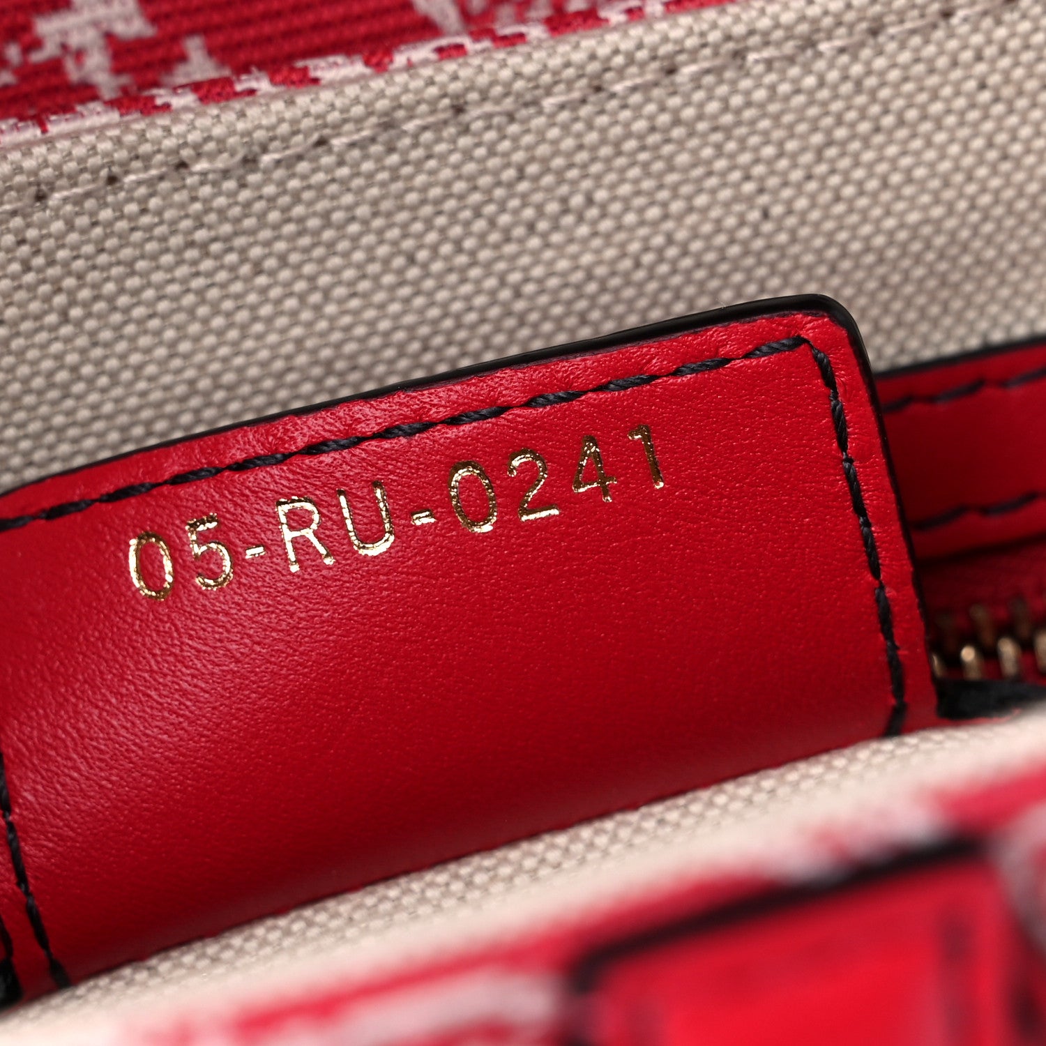 Christian Dior Canvas Reverse Embroidered Toile De Jouy Saddle Bag Red 6 of 8