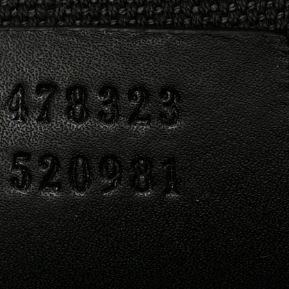 Gucci Soft GG Supreme Monogram Appia Calfskin Web Large Carry On Duffle Bag Black Grey 6 of 16